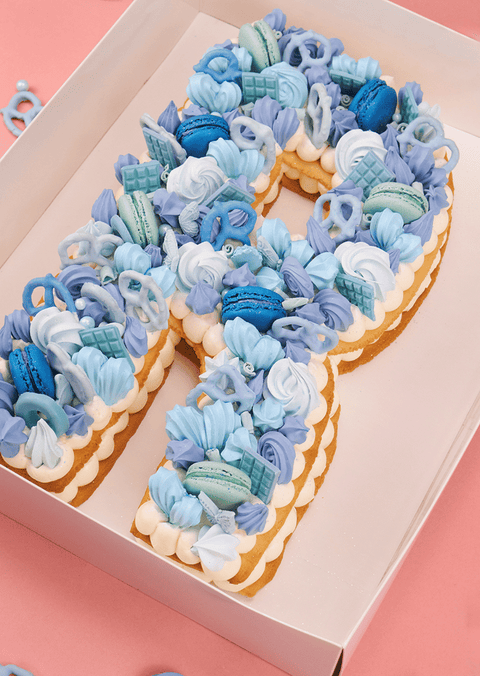 Blue Deluxe - Letter Cake