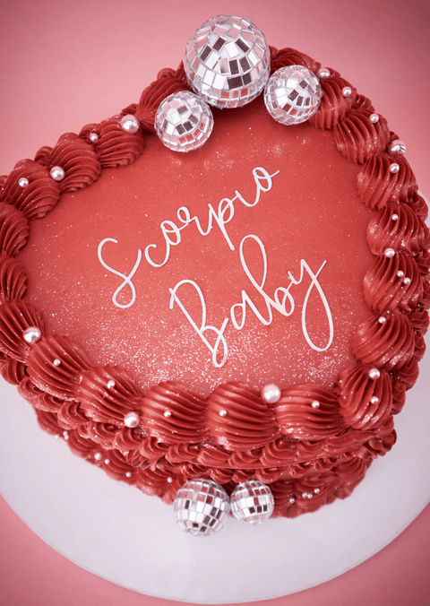 Zodiac Heart Cake