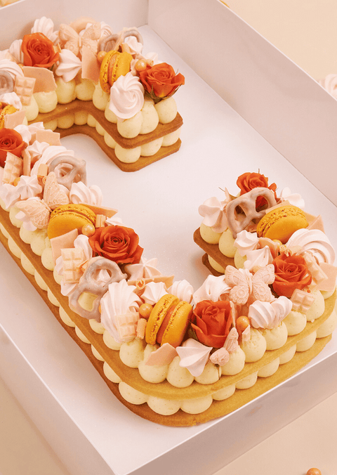 Peach Deluxe - Letter Cake