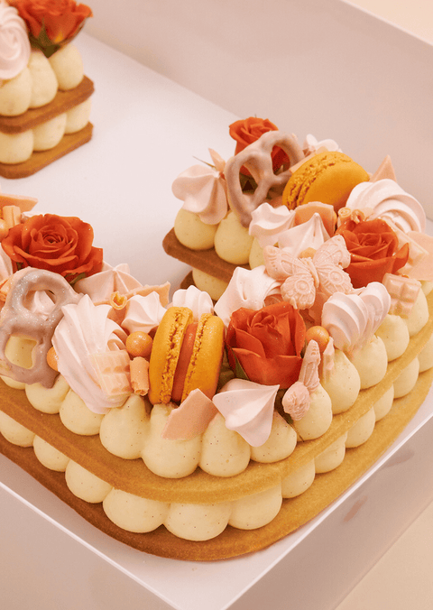 Peach Deluxe - Letter Cake