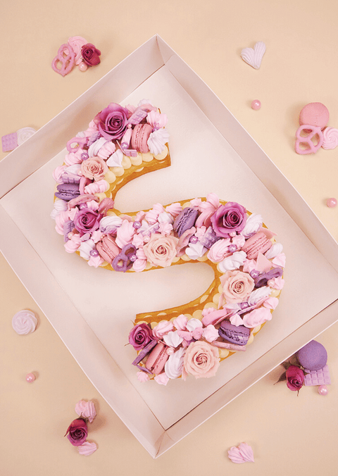 Pink & Purple - Letter Cake