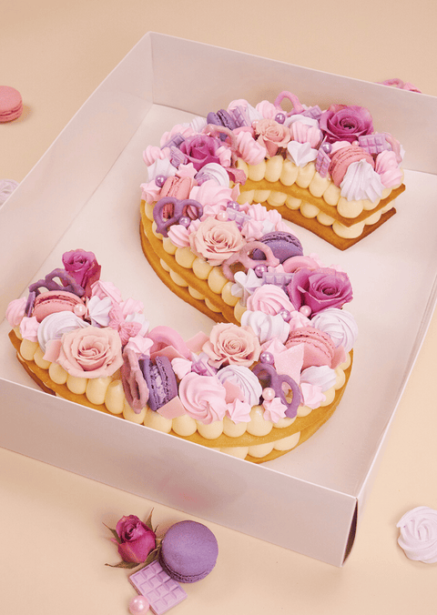 Pink & Purple - Letter Cake