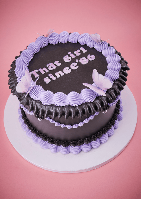 Black Round Cake