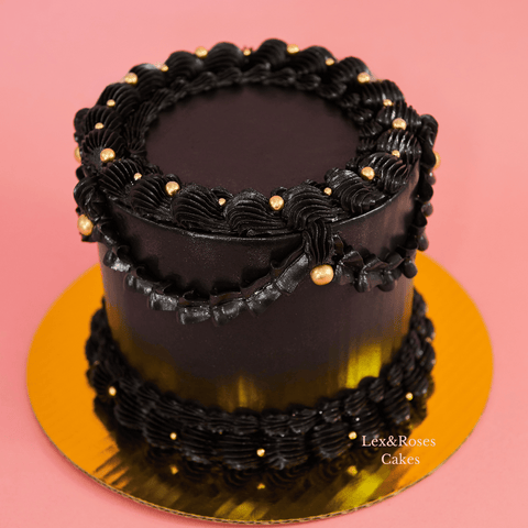 Black Round Cake