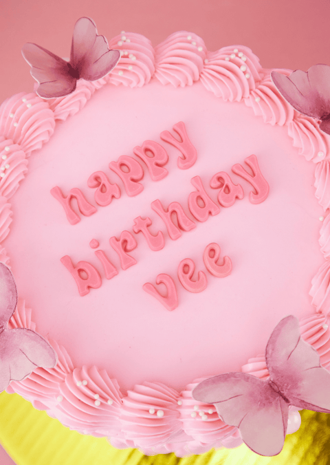 Pink Butterfly Cake