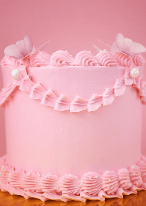 Pink Butterfly Cake