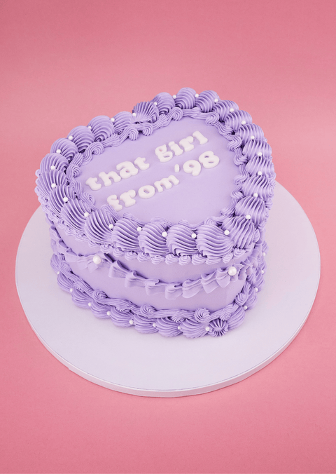 Lavender Heart Cake