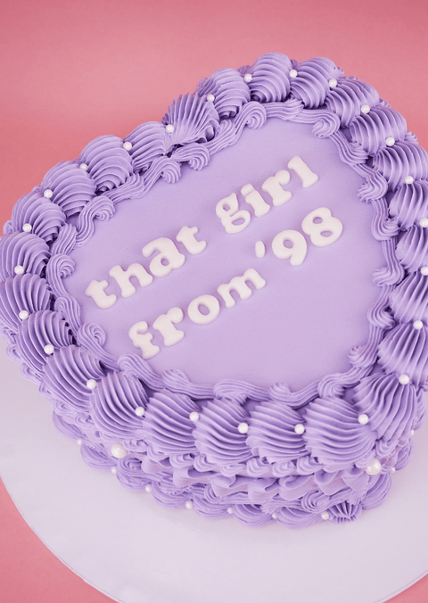 Lavender Heart Cake