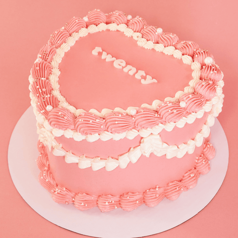 Pink Deluxe Heart Cake
