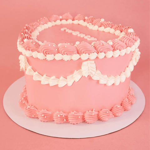 Pink Deluxe Heart Cake