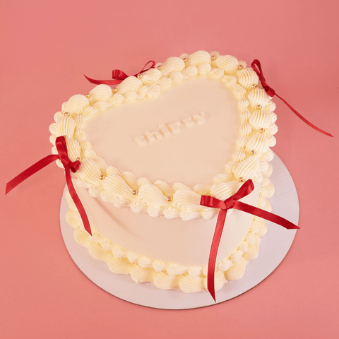 Cream Heart Cake