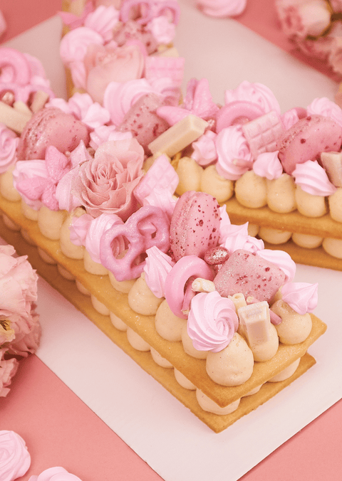 Pink - Letter Cake