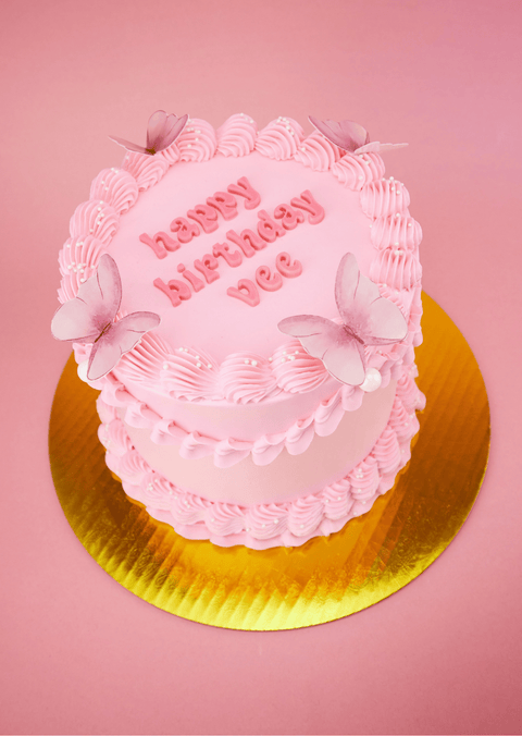 Pink Butterfly Cake